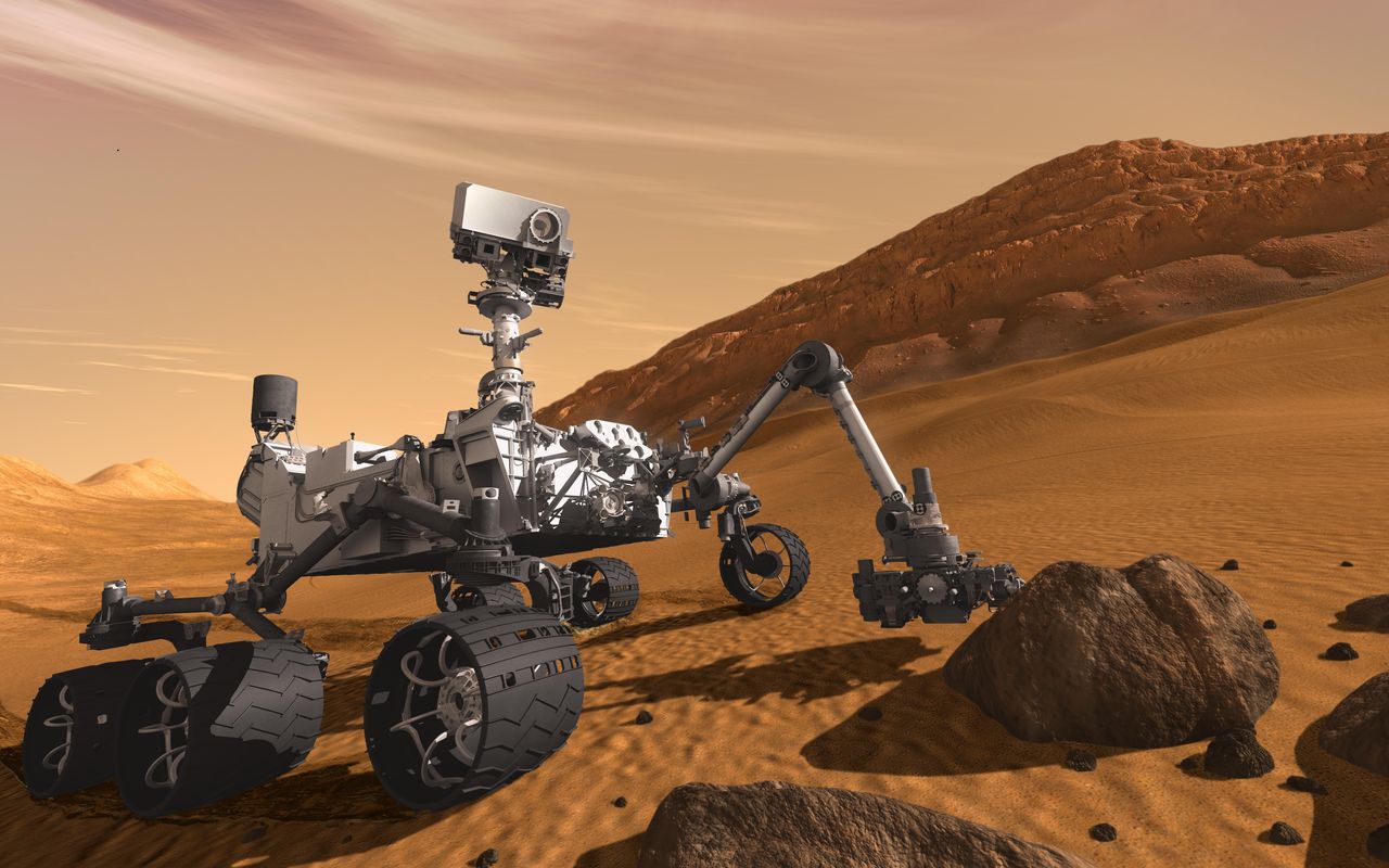 Curiosity, robô que explora Marte: 'capacidade cognitiva de uma barata' / Foto: NASA